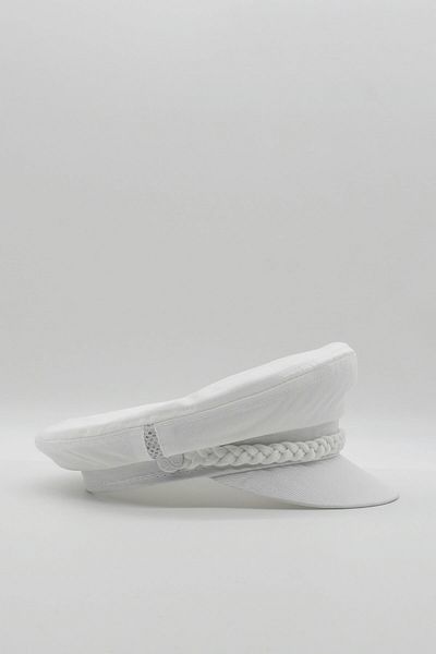 Külah Women's Captain Hat Summer Baker Boy Cap - White