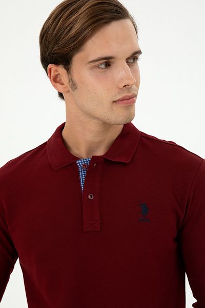 U.S. Polo Assn. Мъжки бордов червен суичър Basic 50289062-VR014