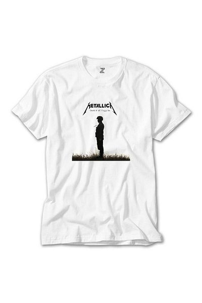 CrowsGate Metallica Master Of Puppets Metal Soldier White T-Shirt