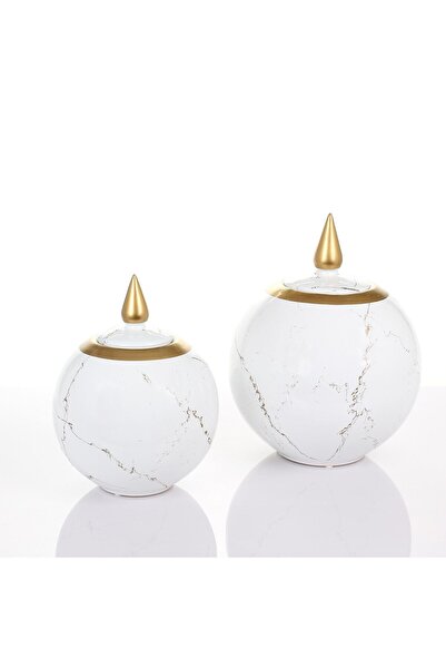 Panemo 2li Küp Obje - Krem