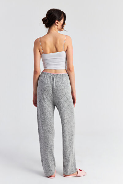 Ecrou Kadın Gri Yumoş Düz Pantolon, Pijama Altı