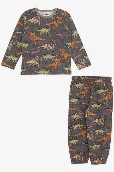 Breeze Girls & Boys Baby Boy Pajama Set Dinosaur Patterned 9 Months-3 Years, Anthracite