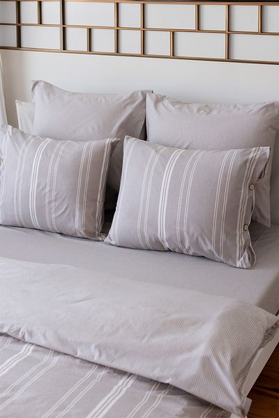 Tekstil Home Комплект завивка с 4 възглавници и бохемски райета, двоен, кафяв