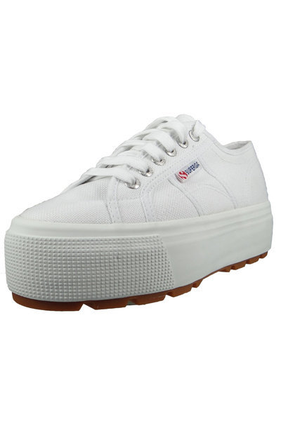 Superga Damen Düşük Sneaker TANK COTW S111MJW-2790 Weiß 901 beyaz Textil