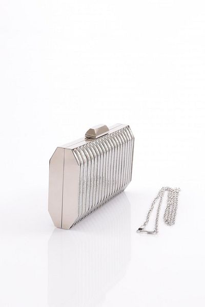 DGN Evening Dress Women's Bag - Sand, Glitter and Silver Detail 7563152