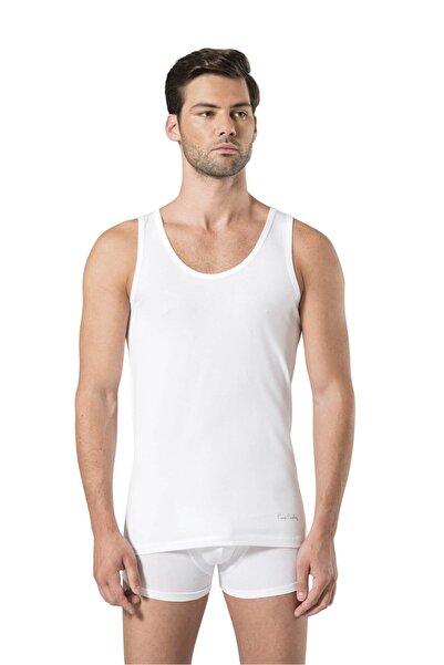 Pierre Cardin 4 Pieces of White Men's Undershirt 47% Modal 47% Cotton 6% Elastane
