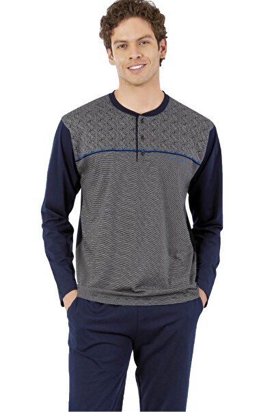 Pierre Cardin Σετ ανδρικών πιτζάμες σε κουτί, 100% βαμβακερό ζακάρ σετ υπνοδωματίων