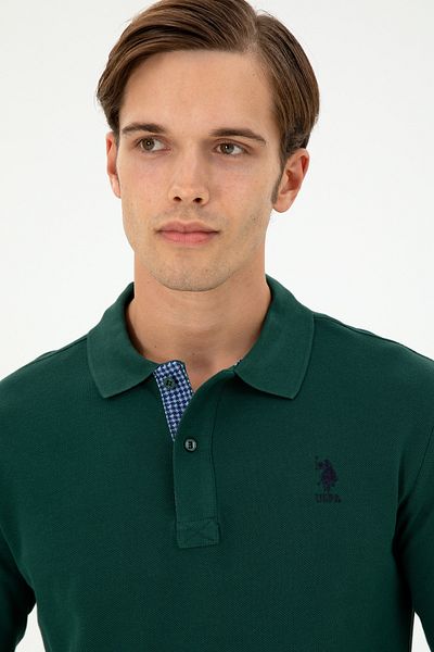 U.S. Polo Assn. Ανδρικό φούτερ σε σκούρο πράσινο Basic 50289062 -VR079