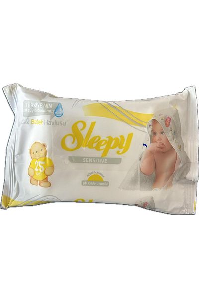 Sleepy Sensitive Pocket Wet Towels - 100 Pieces (4*25 Pieces)