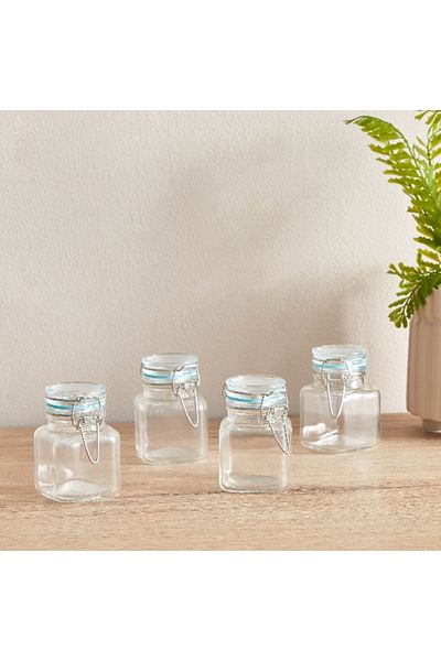 Home Box Essential Glass Spice Jar - Set of 4