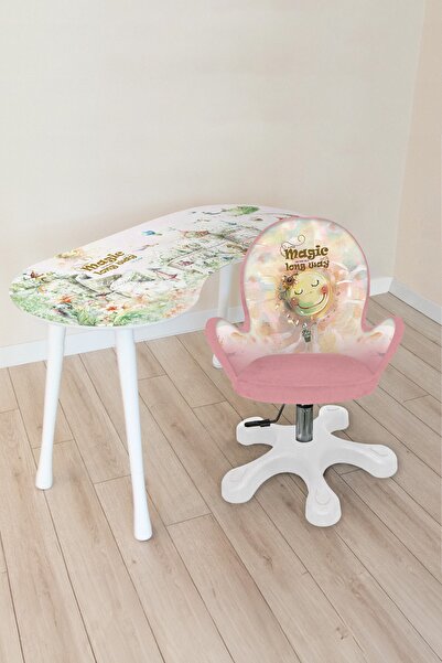 Popcorn Kids Castle Çalışma Masa Seti Kollu Sandalyesi (8-14 YAŞ)