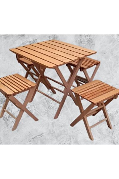 BENGİ TİCARET Piknik Seti Katlanabilir 90392 Kayın Ağacı AZ Yer İşgal Eder Ço...