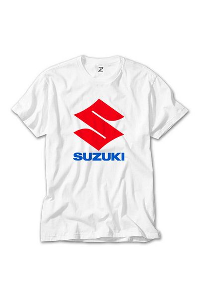 CrowsGate Suzuki Logo Text White T-Shirt