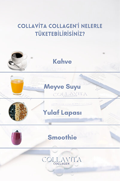 Collavita Collagen Collavita Hidrolize Kolajen-seramid Tip 1 Ve Tip 3 Kolajen 30 Saşe