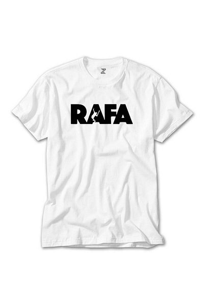CrowsGate Rafael Nadal Text White T-Shirt