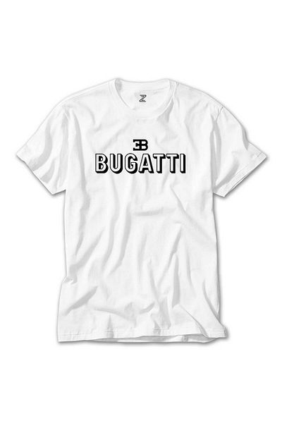CrowsGate Bugati Text White T-Shirt