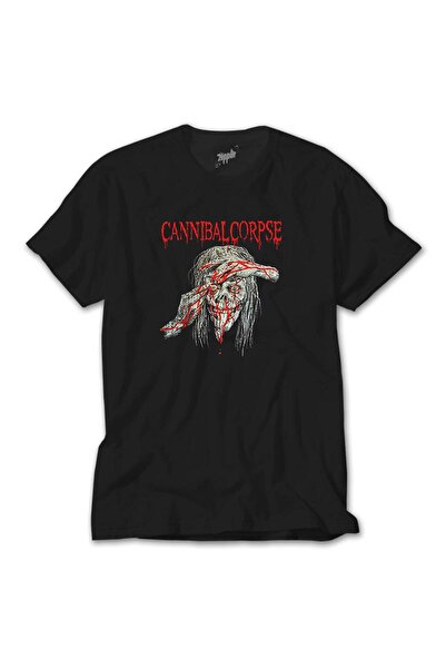 WAKHA Tricou negru Cannibal Corpse Eyes pentru copii, 9-10 ani