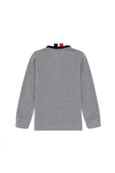 U.S. Polo Assn. Boy's Gray Polo Neck Sweatshirt 50289140 -Vr086