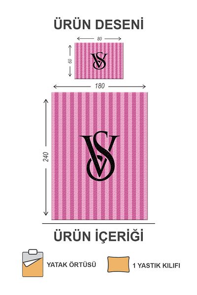 Doruklar Home Collection Set cuvertură de pat din catifea căptușită din bumbac matlasat de calitate premium cu model modern
