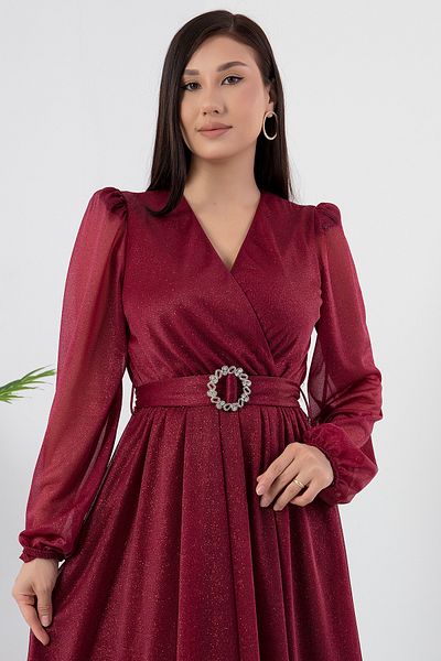 PULLIMM Rochie din tul cu sclipici cu guler Kruze GRS3590