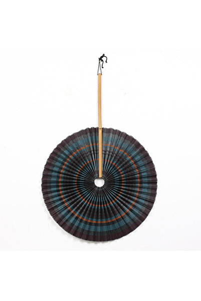 Mylamp Ravi  62x85 cm. Siyah & Renkler Bambu Akordeon Yelpaze