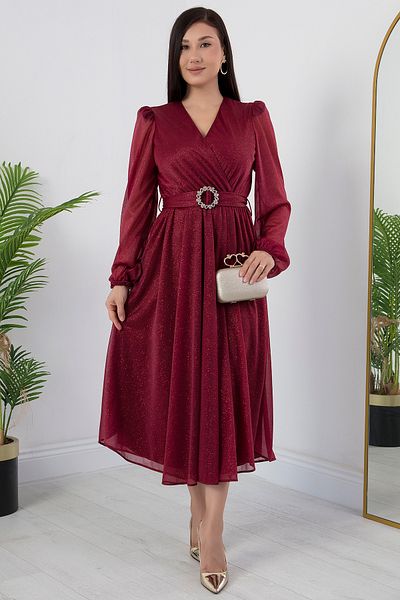 PULLIMM Rochie din tul cu sclipici cu guler Kruze GRS3590