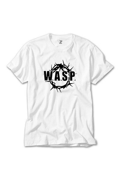 CrowsGate WASP Logo Text White T-shirt