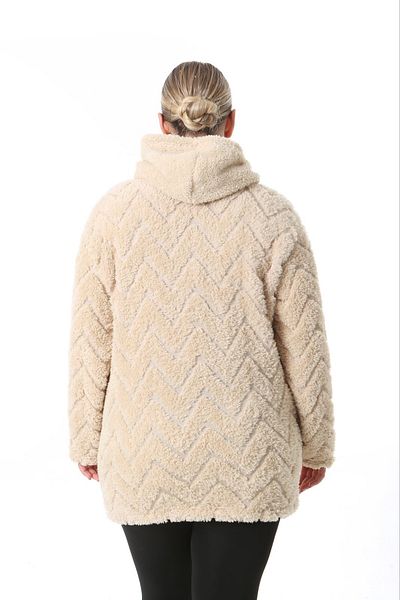 xlargebutik Plus Size Vi?Zon Long Sleeve Plush Fleece New? Season Sicacik Soft