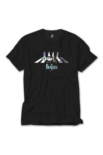 CrowsGate Tricou negru The Beatles Abbey Road