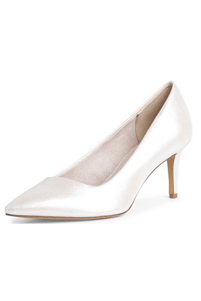 Tamaris Pantofi dama Tamaris White Heels