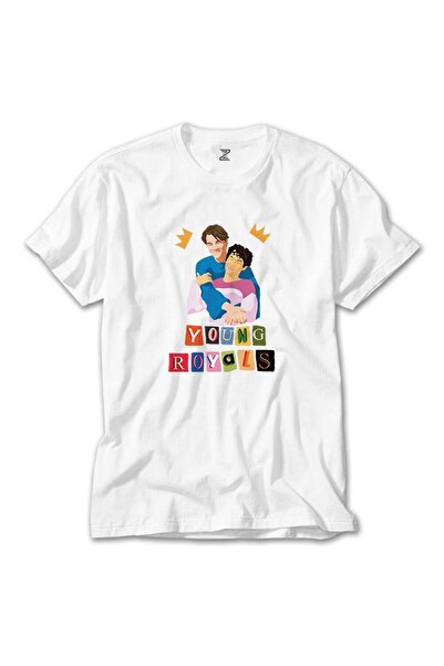 Generic Brand Λευκό μπλουζάκι Young Royals Couple
