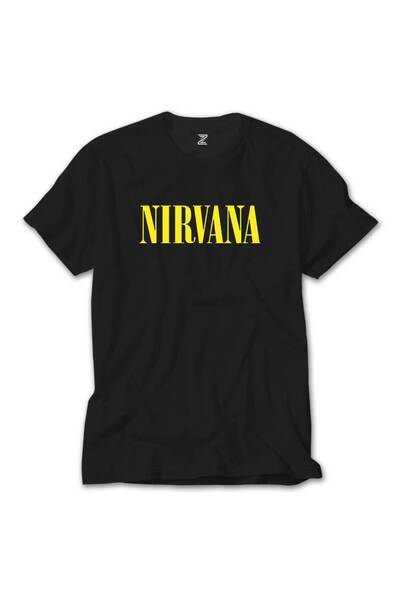 Liyada Nirvana Text Κίτρινο Μαύρο T-Shirt