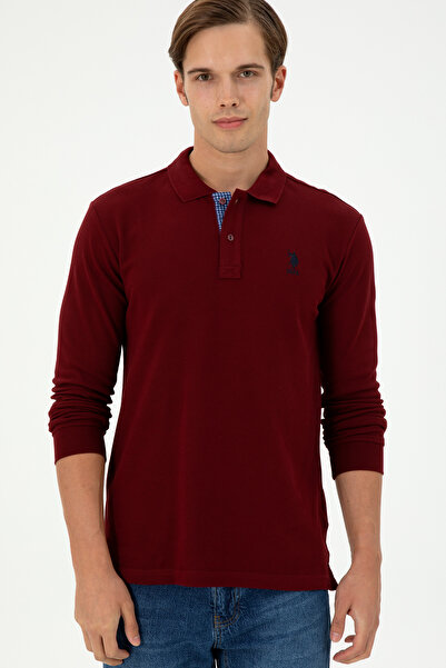 U.S. Polo Assn. Erkek Bordo Basic Sweatshirt 50289062-VR014