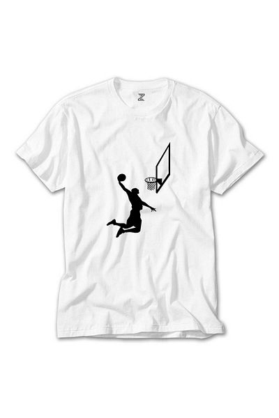 CrowsGate Basketball Smack Silhouette White T-Shirt