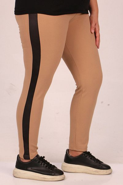 Eslina 29504 Large Size Side Waterport Scuba Leggings-Mink