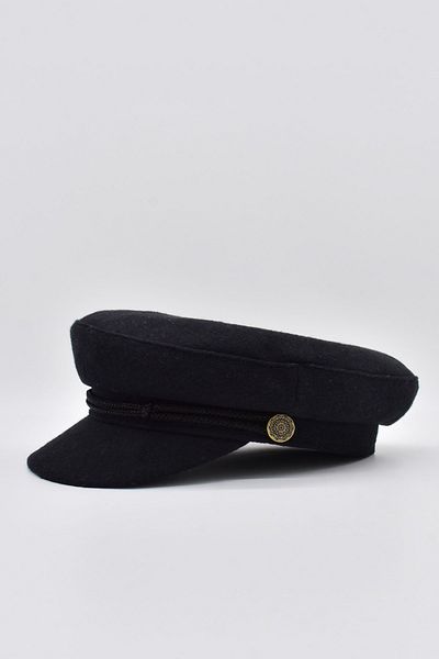 Külah Women's Black Stamp Sailor Hat