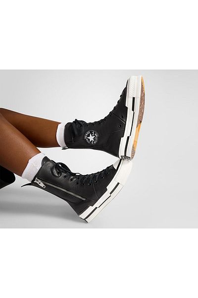 converse Chuck 70 Plus X-Hi - Γυναικείες μαύρες καθημερινές μπότες A08340C