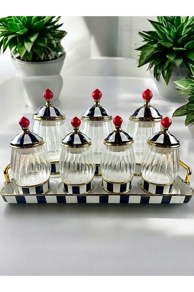 ROY KING Royking Nero 8 Piece Spice Set with Optical Glass