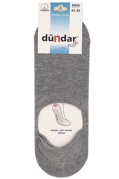 Dündar Çorap Мъжки тънки балерини, безшевни, сиви, 12 части, 8207