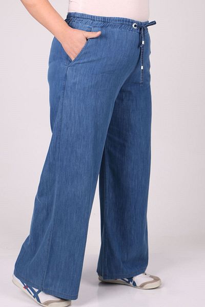 Eslina Model 29000 - Blugi largi, albaștri, cu picioare largi