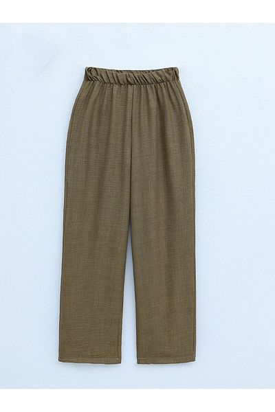 Modamorfo Doppelset mit elastischen Ärmeln und Spitzendetail – braun