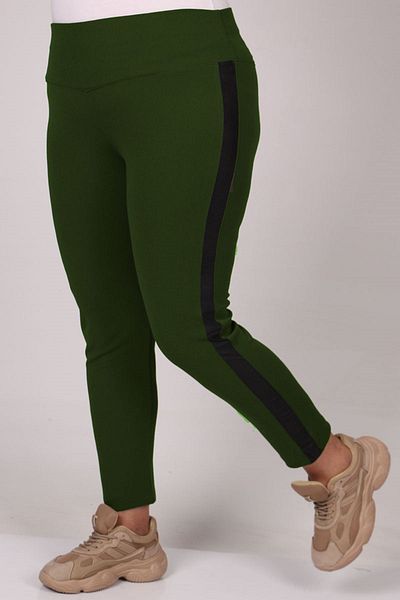 Eslina 29504 Large Size Side Waterport Scuba Tights-khaki