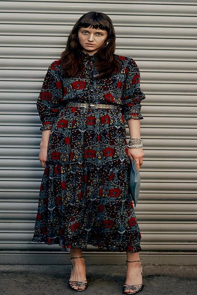Touche Floral Print Chiffon Dress Mkn2027