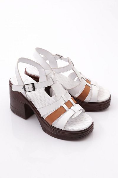 DGN Dámské sandály White Tan 683222