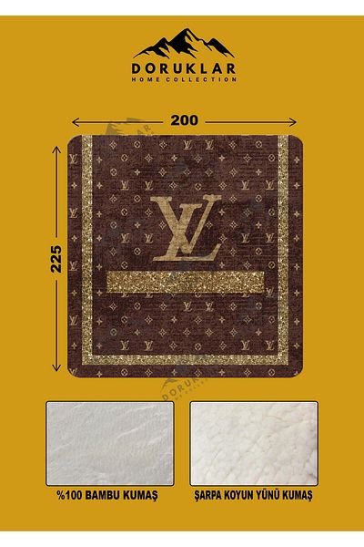 Doruklar Home Collection Decorative Modern Patterned 100% Bamboo Fabric Blanket