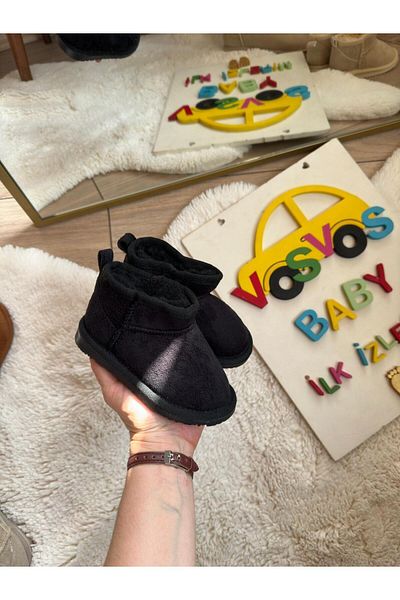 VOSVOSBABY Μαύρες μίνι μπότες Unisex (Στενή ΕΦΑΡΜΟΓΗ ΕΣΩΤΕΡΙΚΑ ΠΟΥΛΙΑ ΚΑΝΤΕ ΜΕΓΑΛΟ ΜΕΓΕΘΟΣ 2)