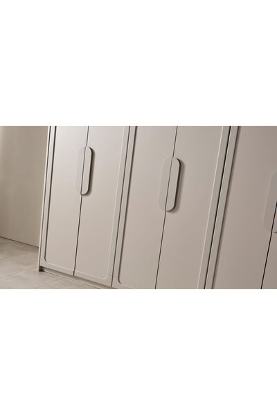 CaddeYıldız Listra 6 Kapılı Gardrop - Mobilya Kapaklı