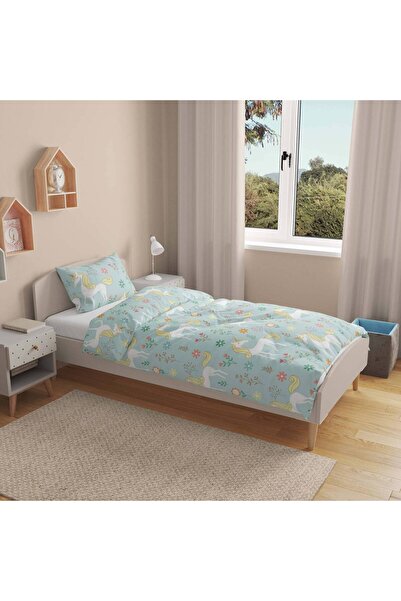 Evidea Çocuk Unicorn Desenli Nevresim Takımı - Mavi