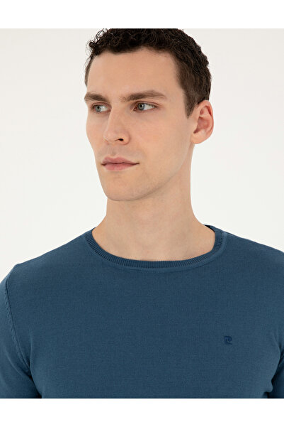 Pierre Cardin Kobalt Slim Fit Bisiklet Yaka Basic Triko Kazak 50296621-VR077
