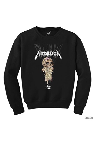 WAKHA سويت شيرت ميتاليكا ون أسود